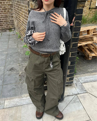 Khaki cargo pants