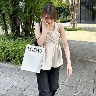Asymmetrical Twist Bustier Blouse
