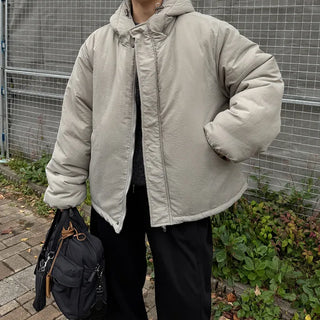 Simple Hooded Padded Jacket