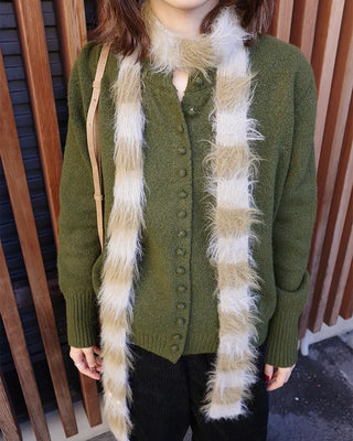 Color Button Knit Cardigan