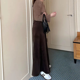 Banded long skirt