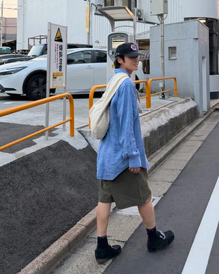 Roll-up chino shorts