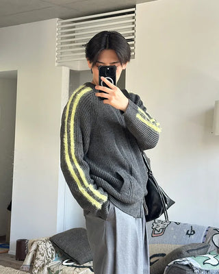 Sleeve Line Double Zip Knit