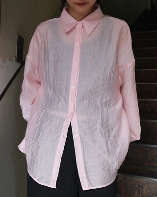 Roll-up collar shirt