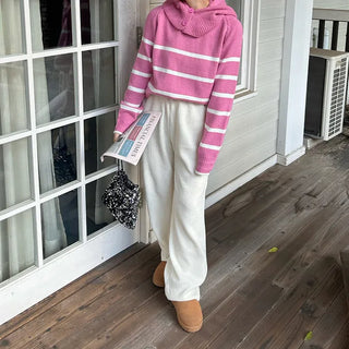 Elastic waist knit pants