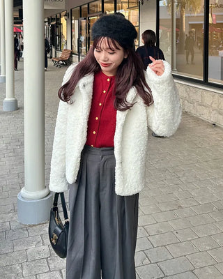 Colored boa jacket