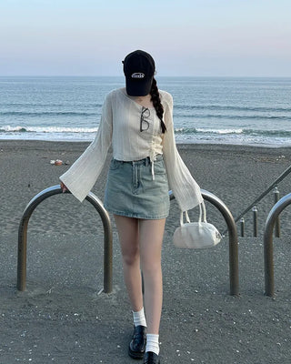 Asymmetrical String Knit