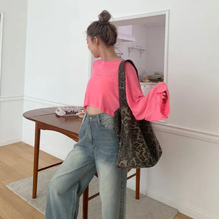 Loose-fit cropped T-shirt