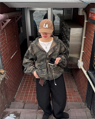 Cotton hooded jacket