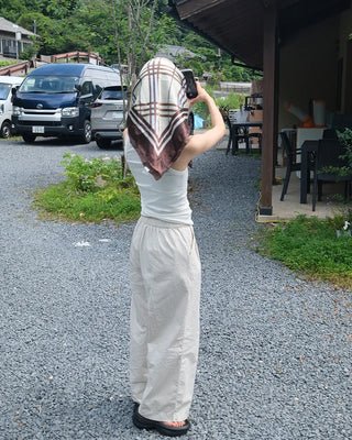 Two-pleat cotton pants