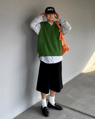 Rib-knit vest