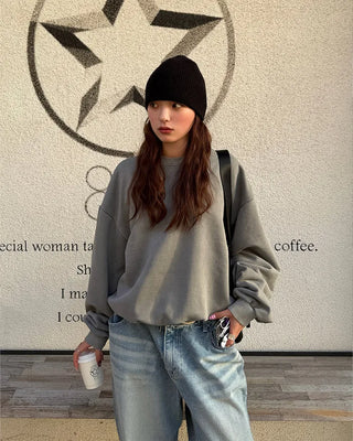 Pigmented Cropped Sweatshirt