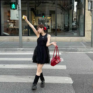 Chiffon layered mini dress