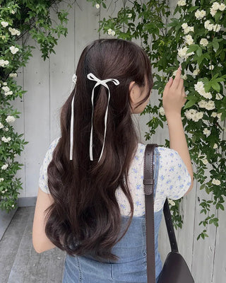(2pcs) Satin Ribbon Hairpin Set