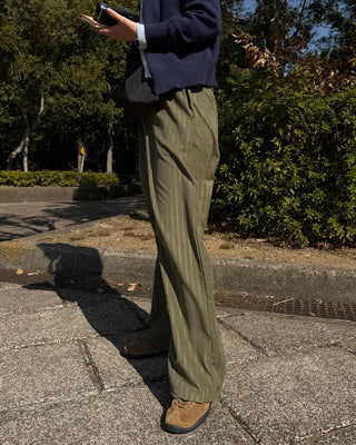 Light striped pants