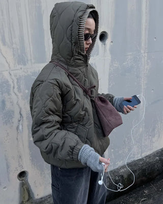 Hooded Quilted Padded Jumper