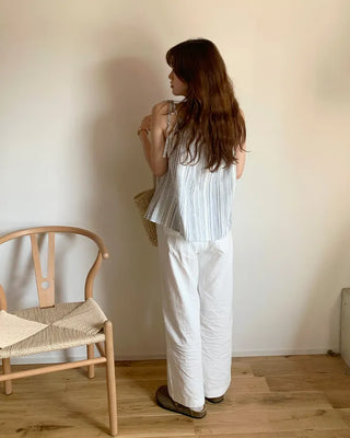 Pocket Banding Wide Pants