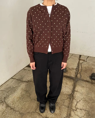 Side-point cotton pants