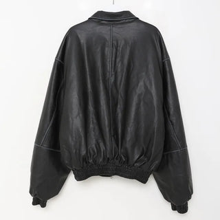 Classic leather short jacket