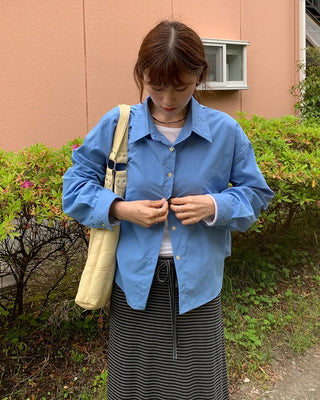 Oversized collared shirt