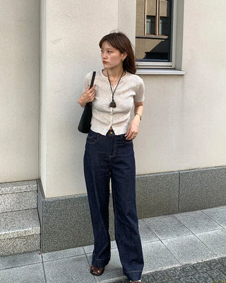Basic wide-leg denim
