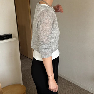 Round neck summer knit