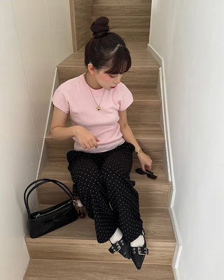 Slim short-sleeve knit