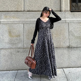 Flower Long Camisole Dress