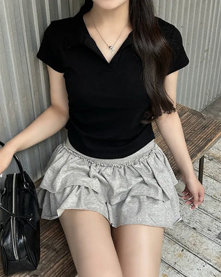 Cancan cotton mini skirt