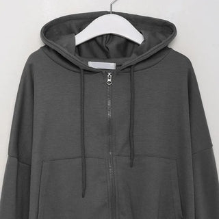 Basic Hooded Double Zip Hoodie