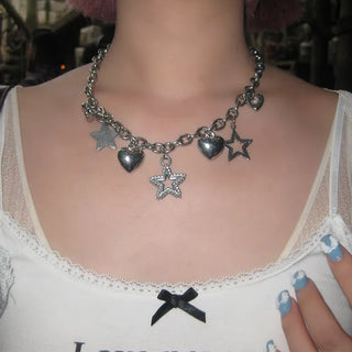 Heart Star Chain Necklace