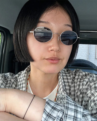 Oval frame sunglasses