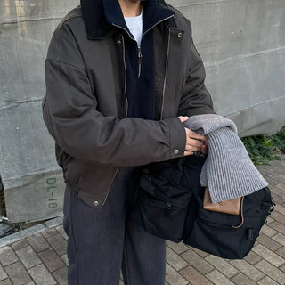 Corduroy Collar Work Jacket