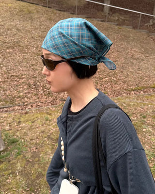 Summer check scarf