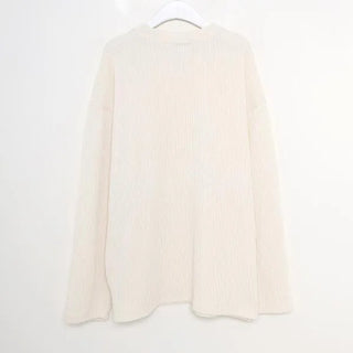 Rib-knit round t-shirt