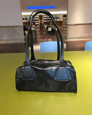 Square leather shoulder bag