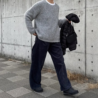 Washed corduroy carpenter pants