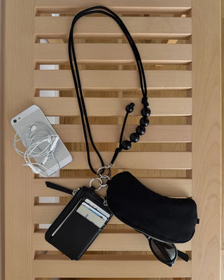 [2nd Re-release] (ORIGINAL) Strap Leather Card Wallet (black)
