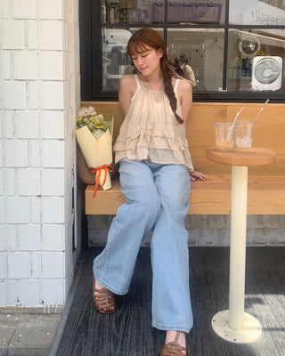 Frilled tiered blouse