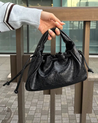 Gathered drawstring shoulder bag