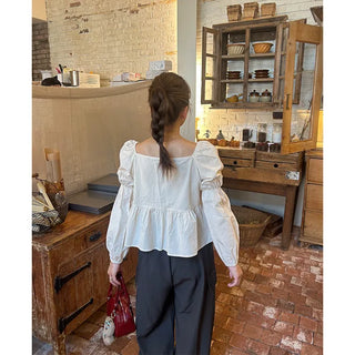 Square neck blouse