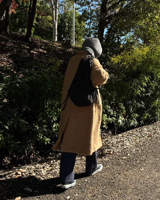 Boucle Collar Long Coat
