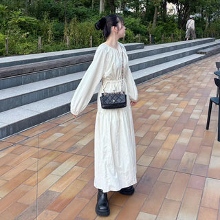 Shirred String Long Dress