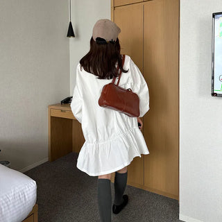 Shirred mini dress