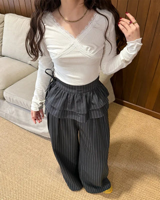 Lace wrap top