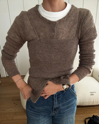 Layered Cardigan Sleeveless Set