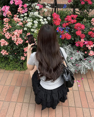 Two-pocket half-moon shoulder bag