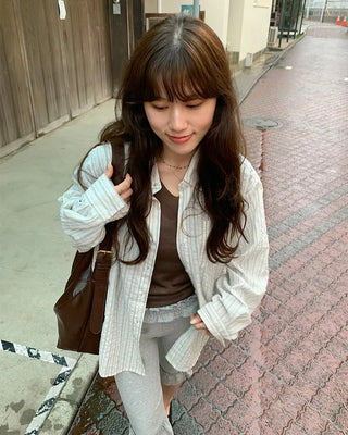 Striped loose-fit shirt