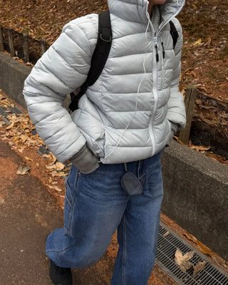 High-neck light padded jacket