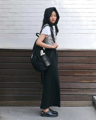 [8th Re-release] [BEST 50] [6th Re-release] (ORIGINAL) Line Cotton Scarf (black)